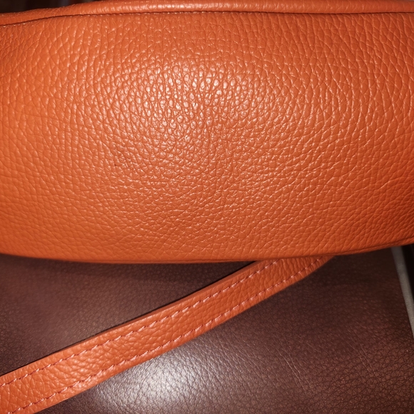 Borse In Pelle Genuine Leather Made In Italy Chic‎ Orange Shoulder Bag main image 6